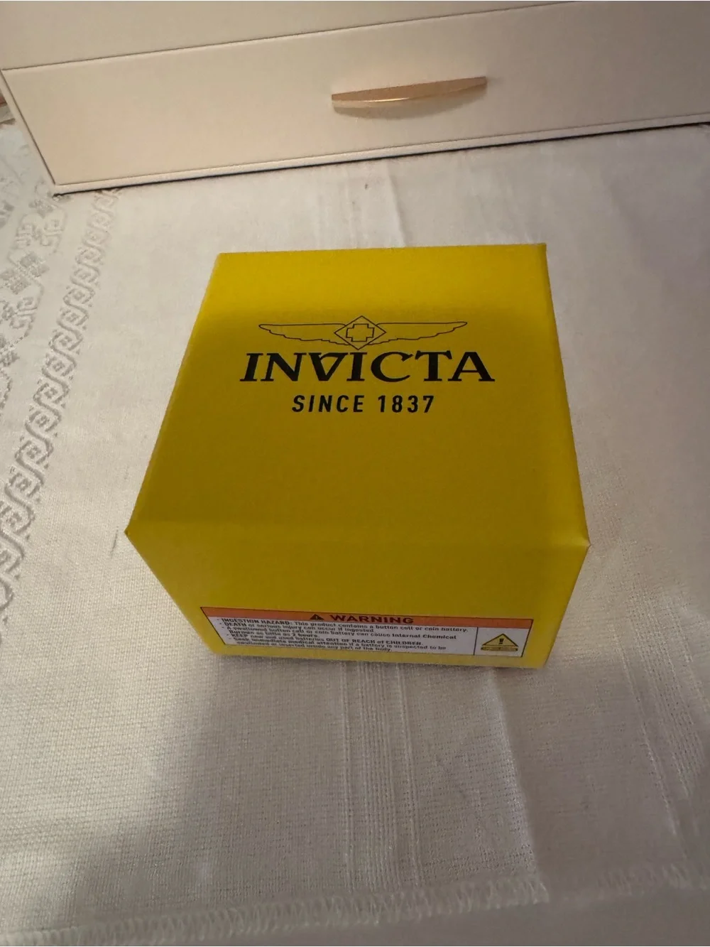 Invicta Men's Silver Stainless Steel Watch with Blue Dial and Bezel